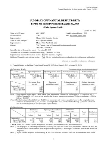 Thumbnail GLP J-REIT Financial Report 2013