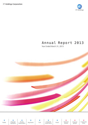 Thumbnail TIS
 Annual Report 2013
