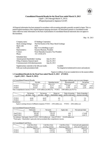 Thumbnail TIS
 Financial Statement fy2013
