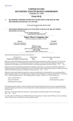 Thumbnail Supermicro Quarterly Report 2019-q3