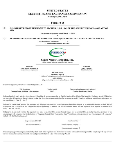Thumbnail Supermicro Quarterly Report 2026-q3