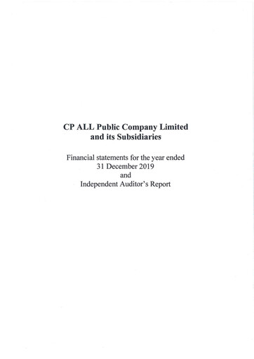 Thumbnail CP All
 Financial Statement 2019