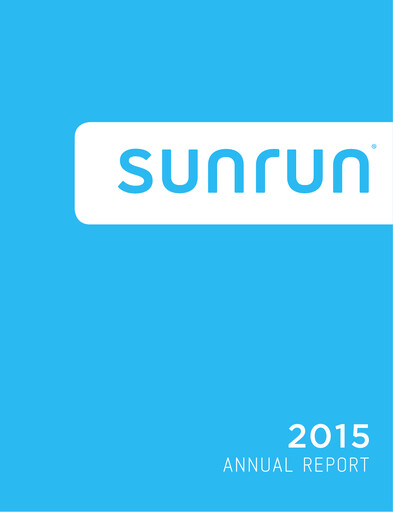 Thumbnail Sunrun
 Annual Report 2015