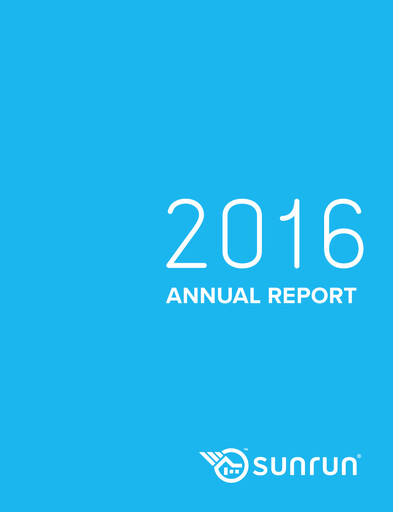 Thumbnail Sunrun
 Annual Report 2016