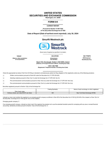 Vorschaubild Smurfit Westrock Quartalsbericht 2024-q2