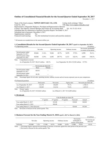 Thumbnail Nippon Shinyaku Quarterly Report 2017-q2
