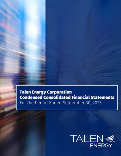 Thumbnail Talen Energy Quarterly Report 2023-q3