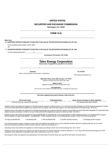Thumbnail Talen Energy Quarterly Report 2026-q2
