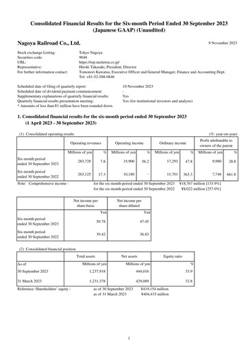 Thumbnail Meitetsu
 Half-year Report fy2024-h1
