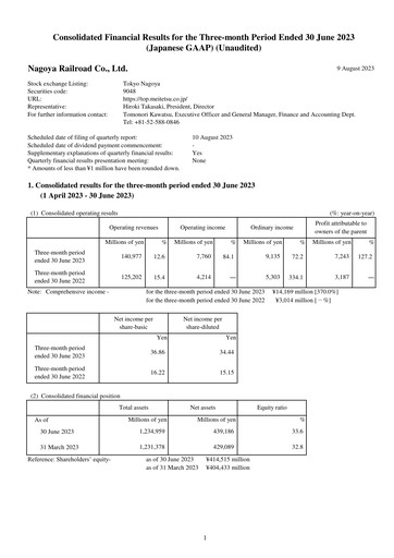 Thumbnail Meitetsu
 Quarterly Report fy2024-q1