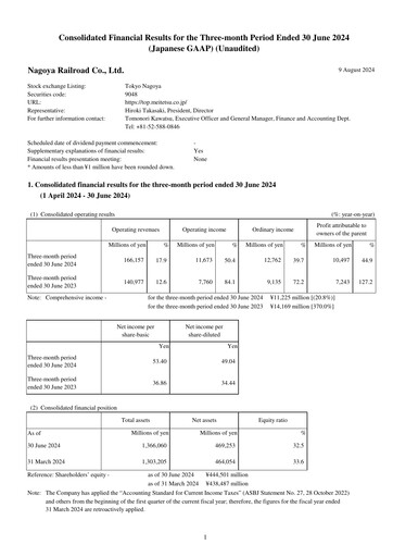 Thumbnail Meitetsu
 Quarterly Report fy2025-q1