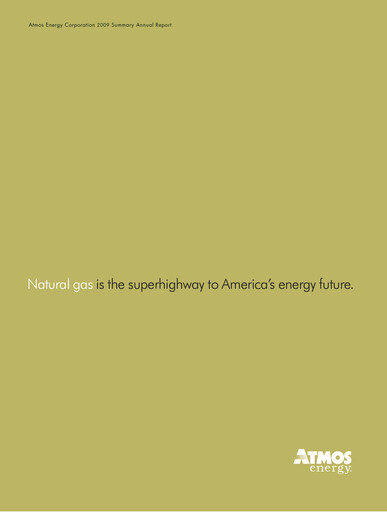 Thumbnail Atmos Energy Annual Report 2009