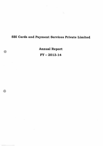 Thumbnail SBI Card Annual Report 2013-2014