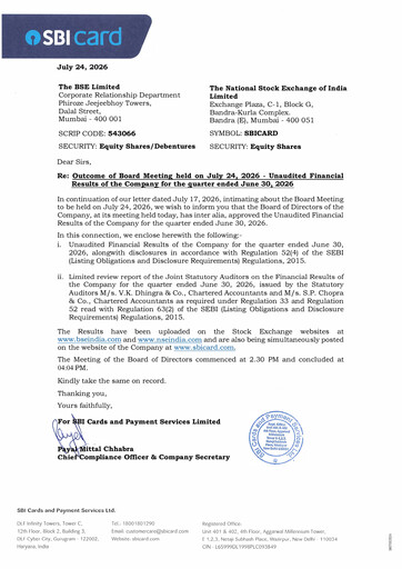 Thumbnail SBI Card Quarterly Report 2026-q1