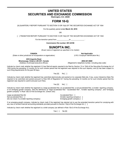 Thumbnail SunOpta Quarterly Report 2019-q1