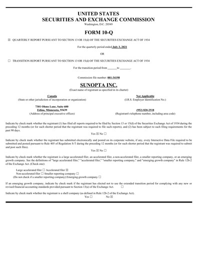 Thumbnail SunOpta Quarterly Report 2021-q2