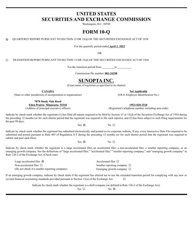 Thumbnail SunOpta Quarterly Report 2022-q1