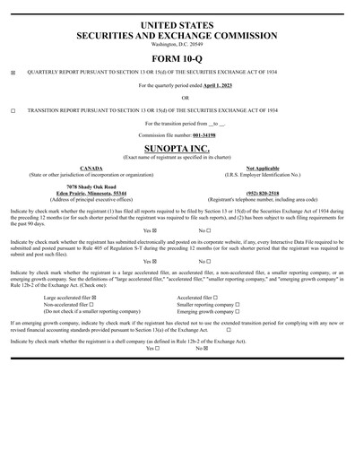 Thumbnail SunOpta Quarterly Report 2023-q1