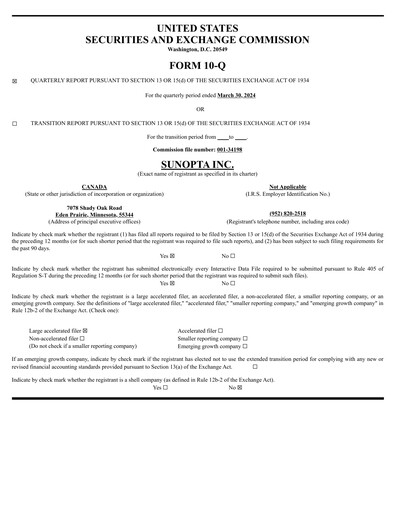 Thumbnail SunOpta Quarterly Report 2024-q1