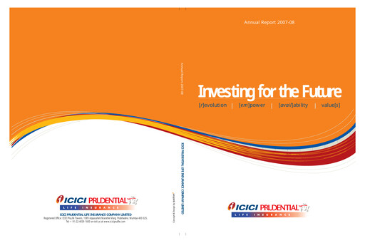 Thumbnail ICICI Prulife Annual Report 2007-2008