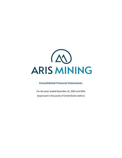 Thumbnail Aris Mining Financial Statement 2025