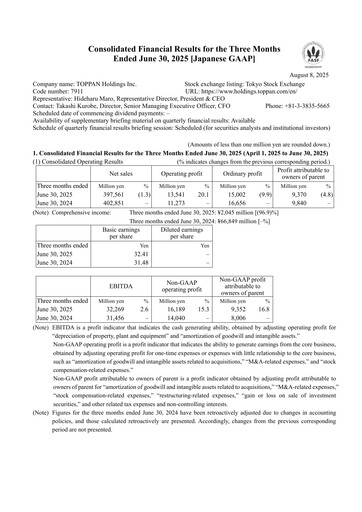 Thumbnail Toppan Quarterly Report 2026-q1