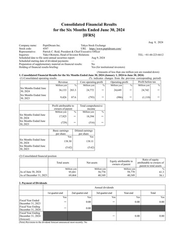 Thumbnail PeptiDream
 Half-year Report 2024-h1