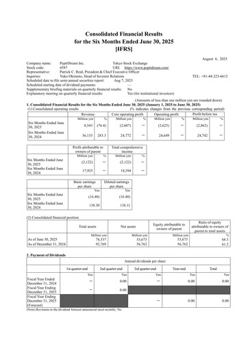 Thumbnail PeptiDream
 Half-year Report 2025-h1
