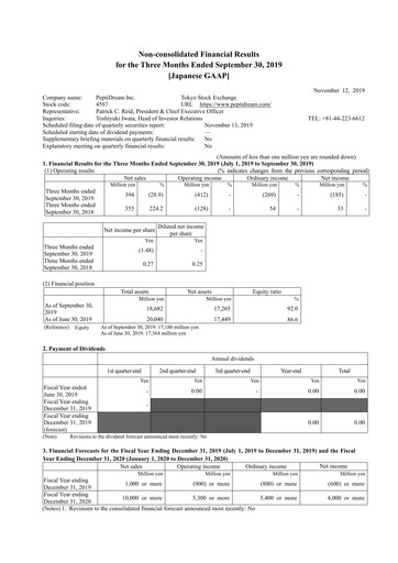 Thumbnail PeptiDream
 Quarterly Report 2019-q1