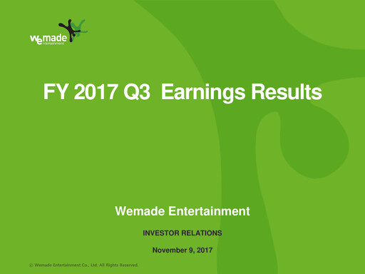 Thumbnail Wemade Quarterly Report 2017-q3