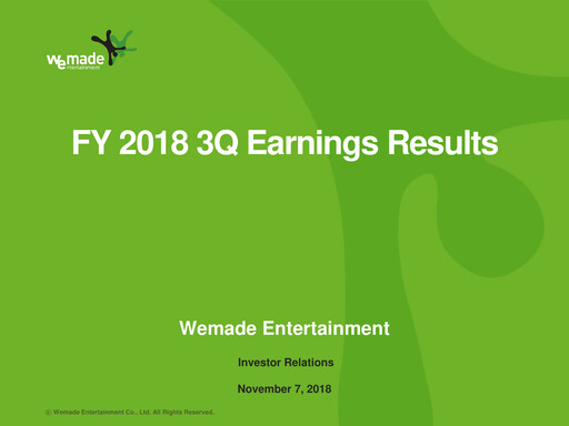 Thumbnail Wemade Quarterly Report 2018-q3