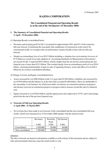 Vorschaubild Kajima
 Quartalsbericht 2006-q3