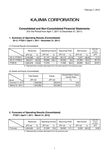 Vorschaubild Kajima
 Quartalsbericht 2011-q3