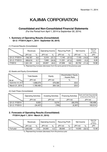 Vorschaubild Kajima
 Quartalsbericht 2014-q2