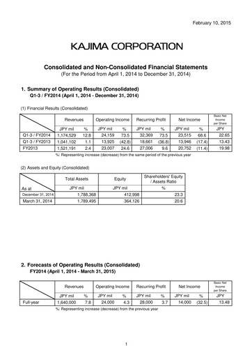 Vorschaubild Kajima
 Quartalsbericht 2014-q3