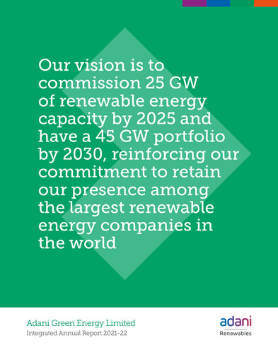 Thumbnail Adani Green Energy
 Annual Report 2021-2022