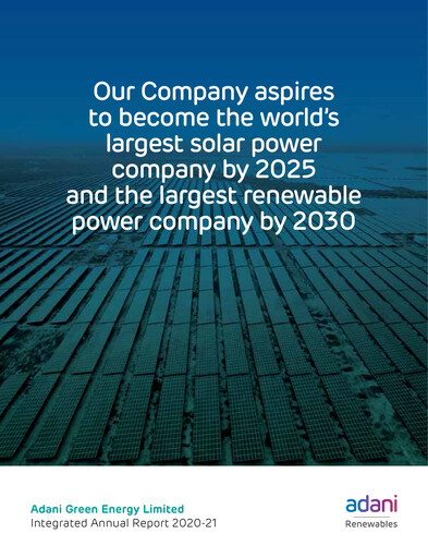 Thumbnail Adani Green Energy
 Annual Report 2021