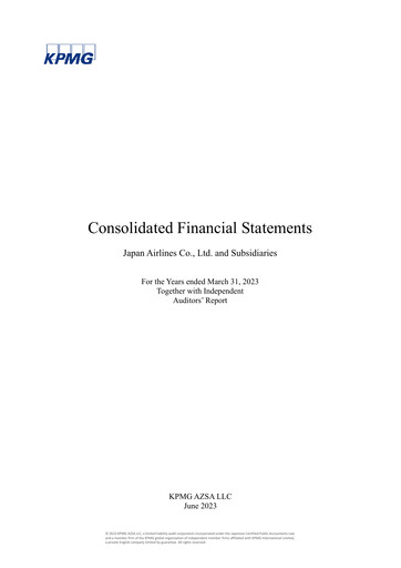 Thumbnail Japan Airlines
 Financial Statement fy2022
