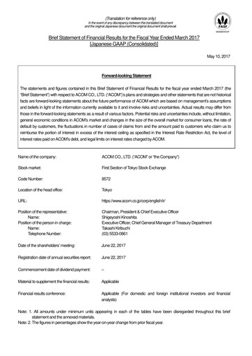 Thumbnail Acom
 Financial Report fy2017