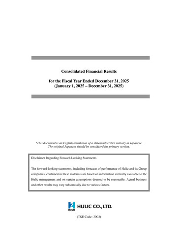 Thumbnail Hulic Financial Report 2025