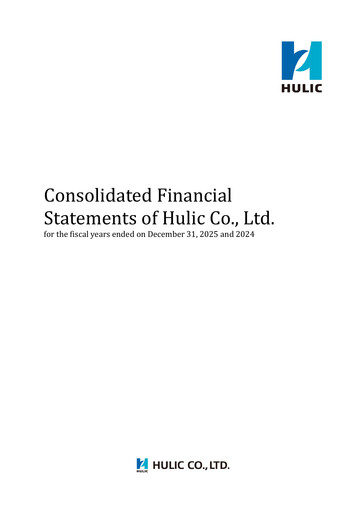 Thumbnail Hulic Financial Statement 2025