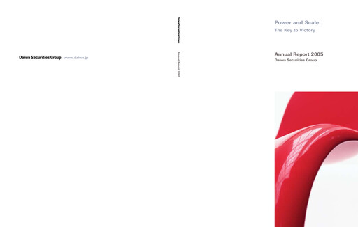 Thumbnail Daiwa Securities Group

 Annual Report 2005