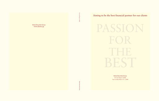 Thumbnail Daiwa Securities Group

 Annual Report 2006