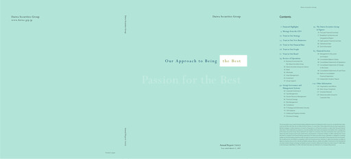 Thumbnail Daiwa Securities Group

 Annual Report 2007