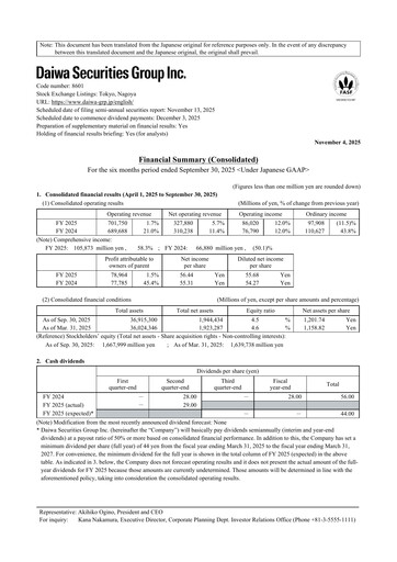 Thumbnail Daiwa Securities Group

 Half-year Report 2025-h1