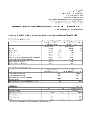 Thumbnail AGC Quarterly Report 2026-q1