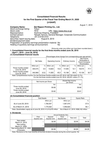 Miniature Dai Nippon Printing Rapport trimestriel 2019-q1