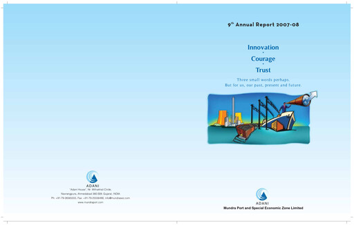 Thumbnail Adani Ports & SEZ Annual Report 2008