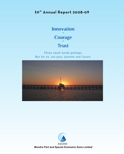Thumbnail Adani Ports & SEZ Annual Report 2009