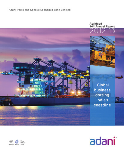 Thumbnail Adani Ports & SEZ Annual Report 2013